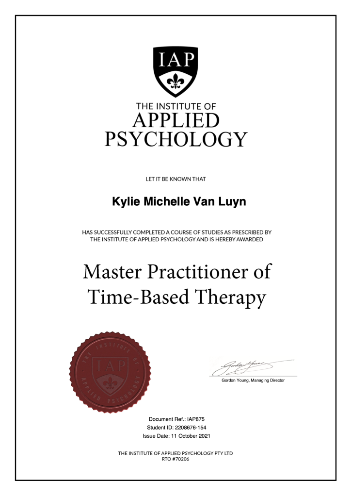Master Practitioner Of Time-Based Therapy